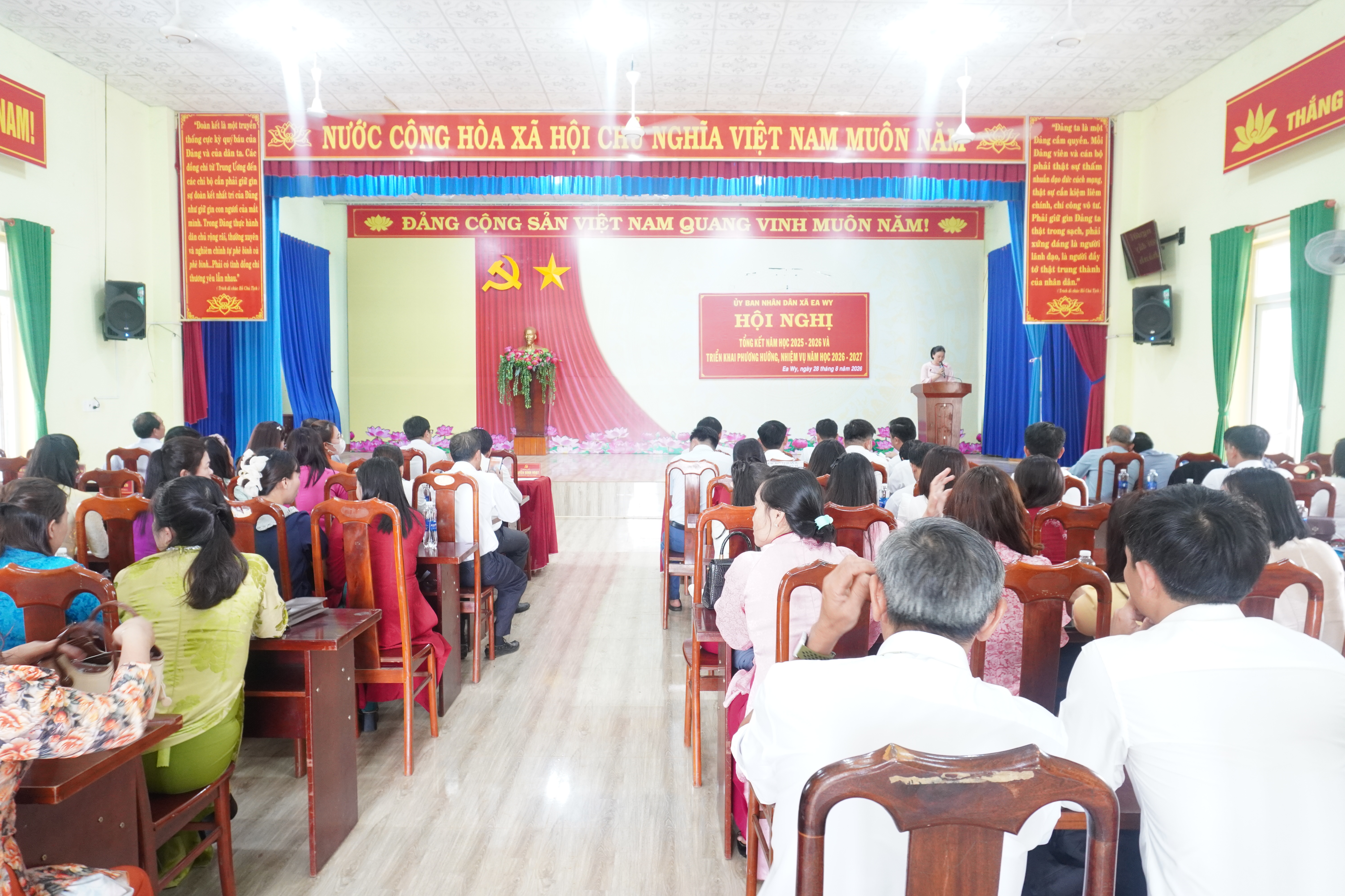 Xã Ea Wy tổng kết năm học 2025-2026 và triển khai phương hướng, nhiệm vụ năm 2026-2027