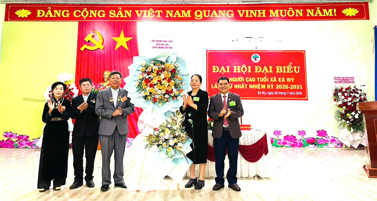 Đại hội đại biểu Hội Người cao tuổi xã Ea Wy lần thứ I, nhiệm kỳ 2026 – 2031 thành công tốt đẹp